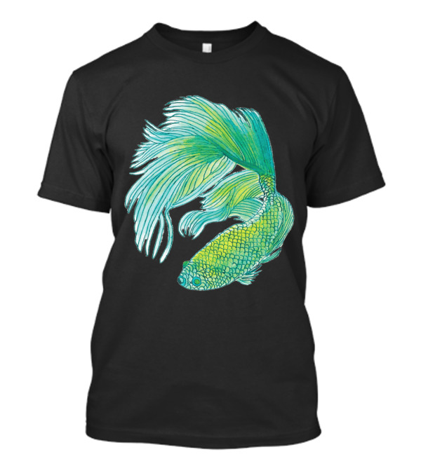 I Love A Green Betta Fish Vibrant Aquatic T-Shirt