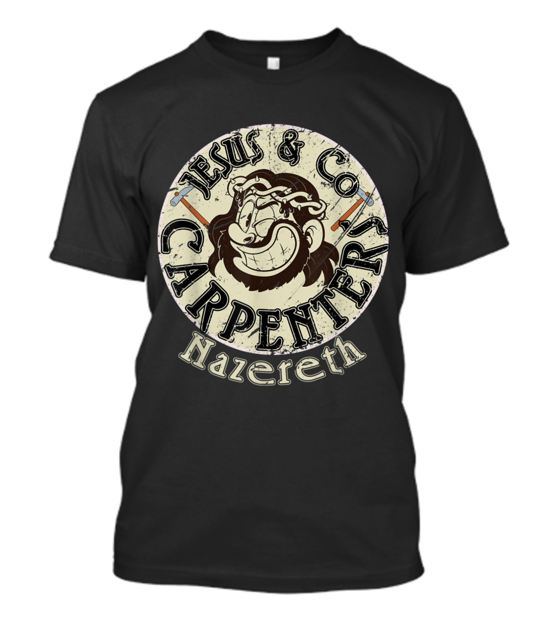 Jesus And Co Carpenters Nazareth Vintage Cartoon T-Shirt