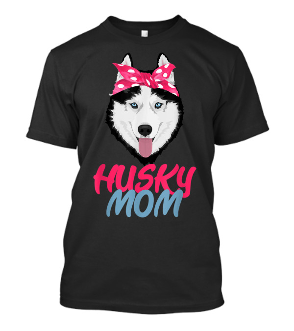 Husky Mom Funny Dog With Bandana T-Shirt