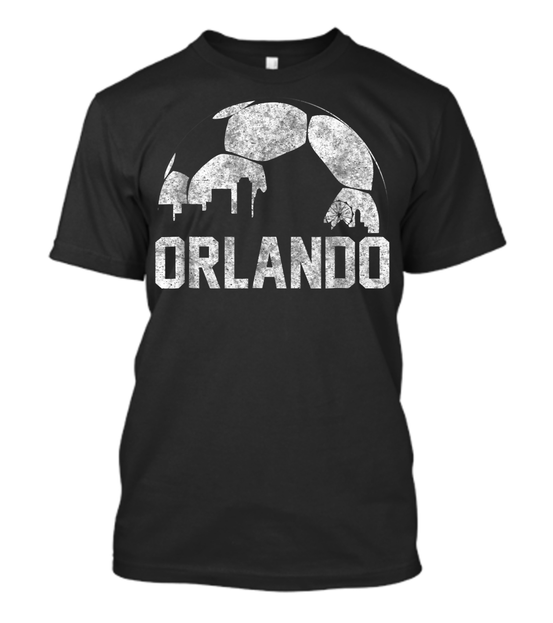 Orlando Soccer City Skyline Soccer Ball Elements T-Shirt