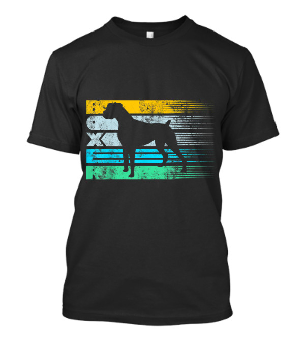Boxer Dog Silhouette Vintage T-Shirt