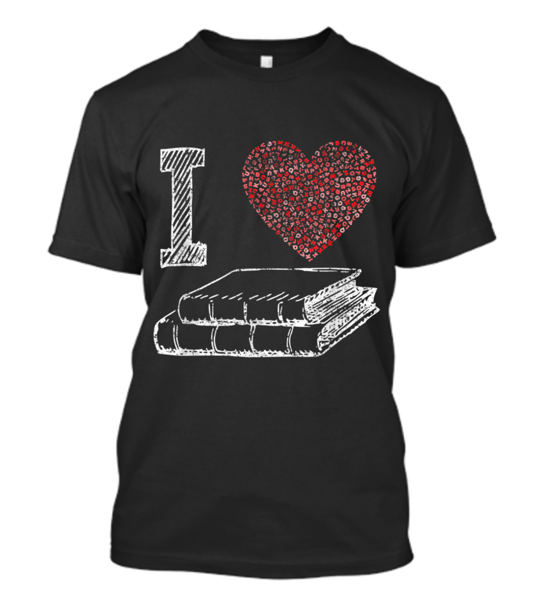 I Love Books I Heart Cute Bookworm T-Shirt