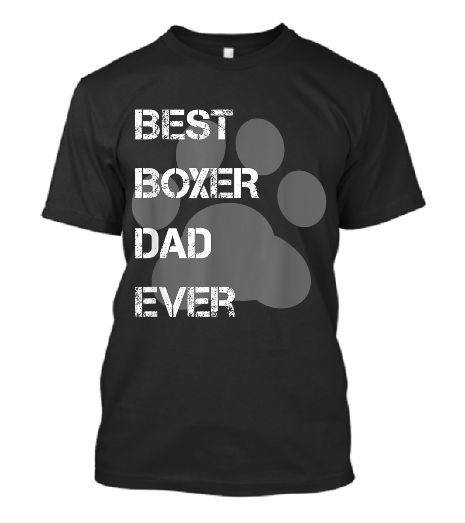 Best Boxer Dad Ever Paw Prints T-Shirt