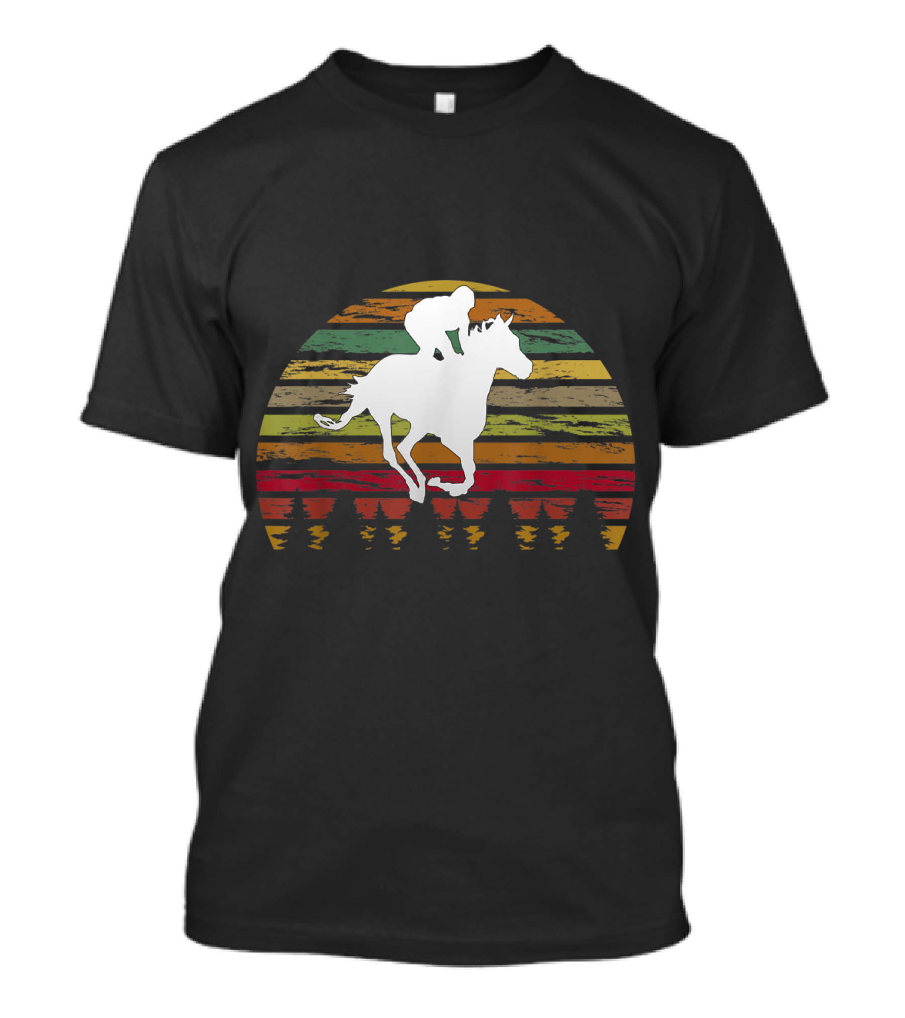 Retro Sunset Equestrian Horse Riding T-Shirt