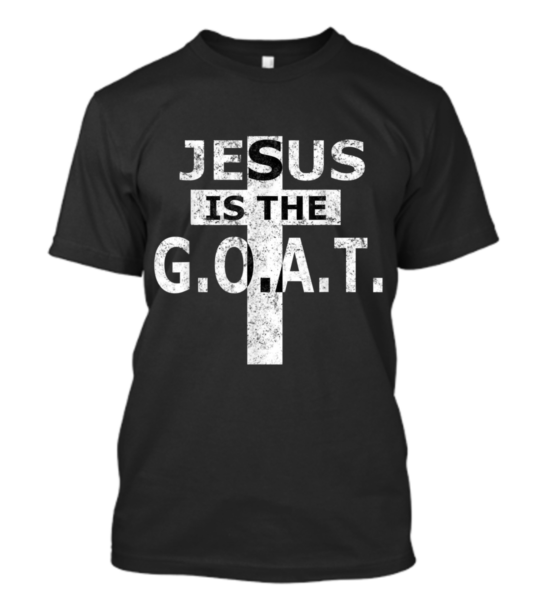 Jesus Is The G.O.A.T Cross Icon Christian Man's T-Shirt