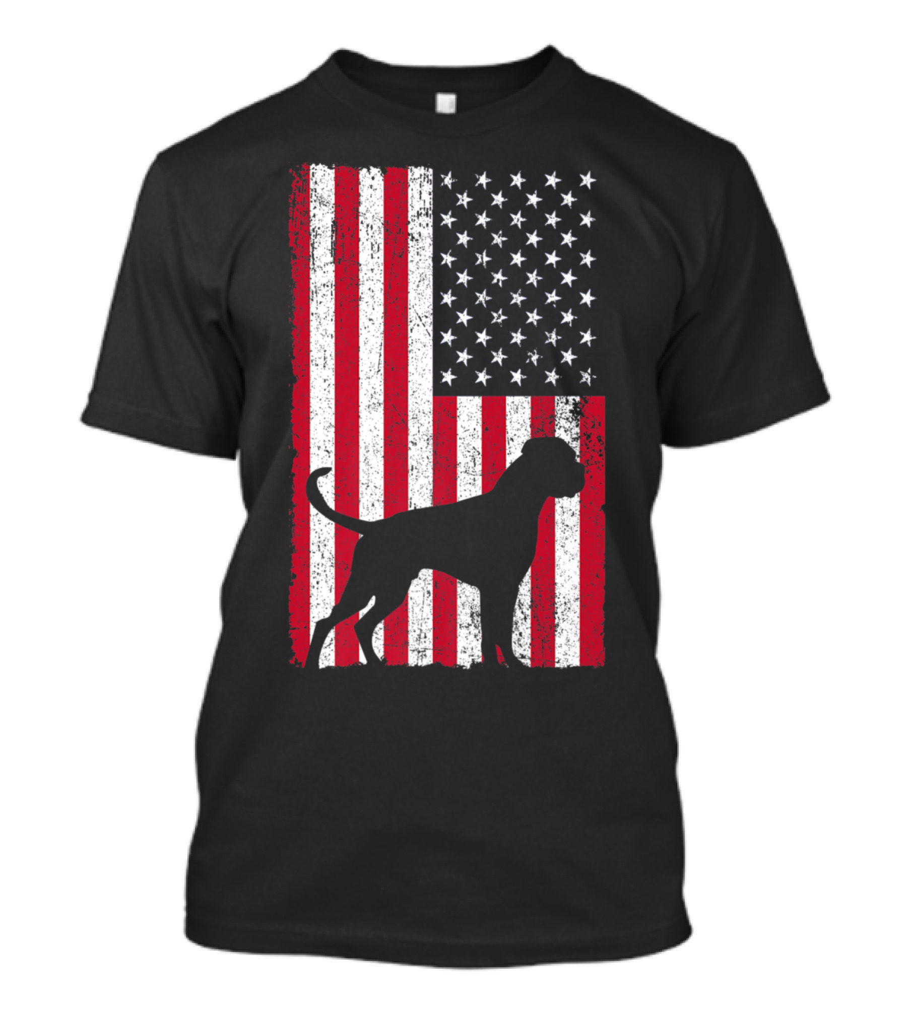 Boxer Dog Silhouette American Flag 4th Of July USA T-Shirt