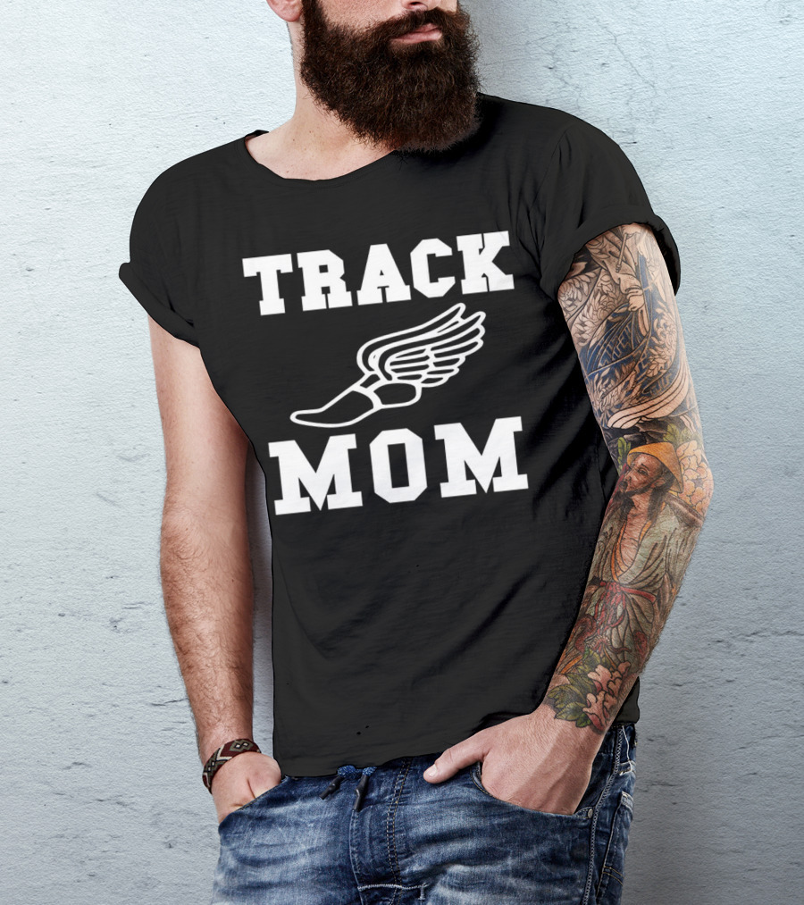 Track Mom Classic Team Winged Shoe T-Shirt