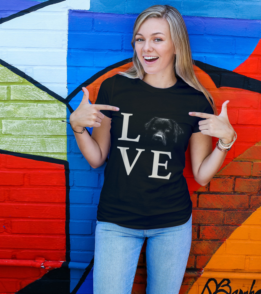 Funny I Love My Labrador Retriever Love With Labrador Retriever Face T-Shirt