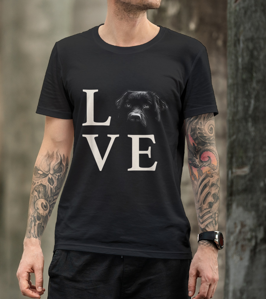 Funny I Love My Labrador Retriever Love With Labrador Retriever Face T-Shirt