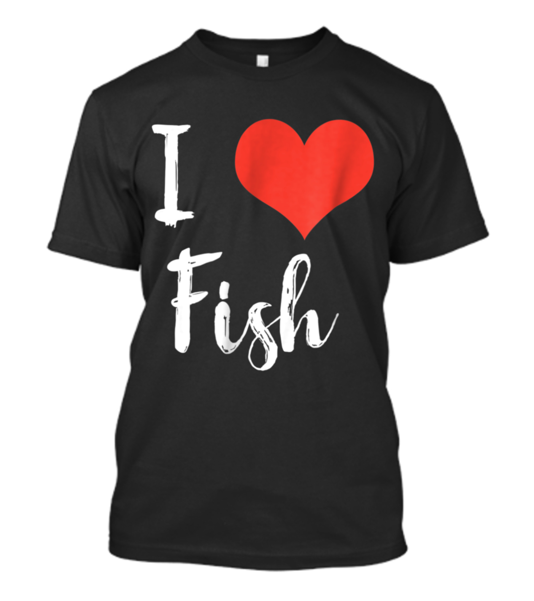 I Love Fish Heart T-Shirt