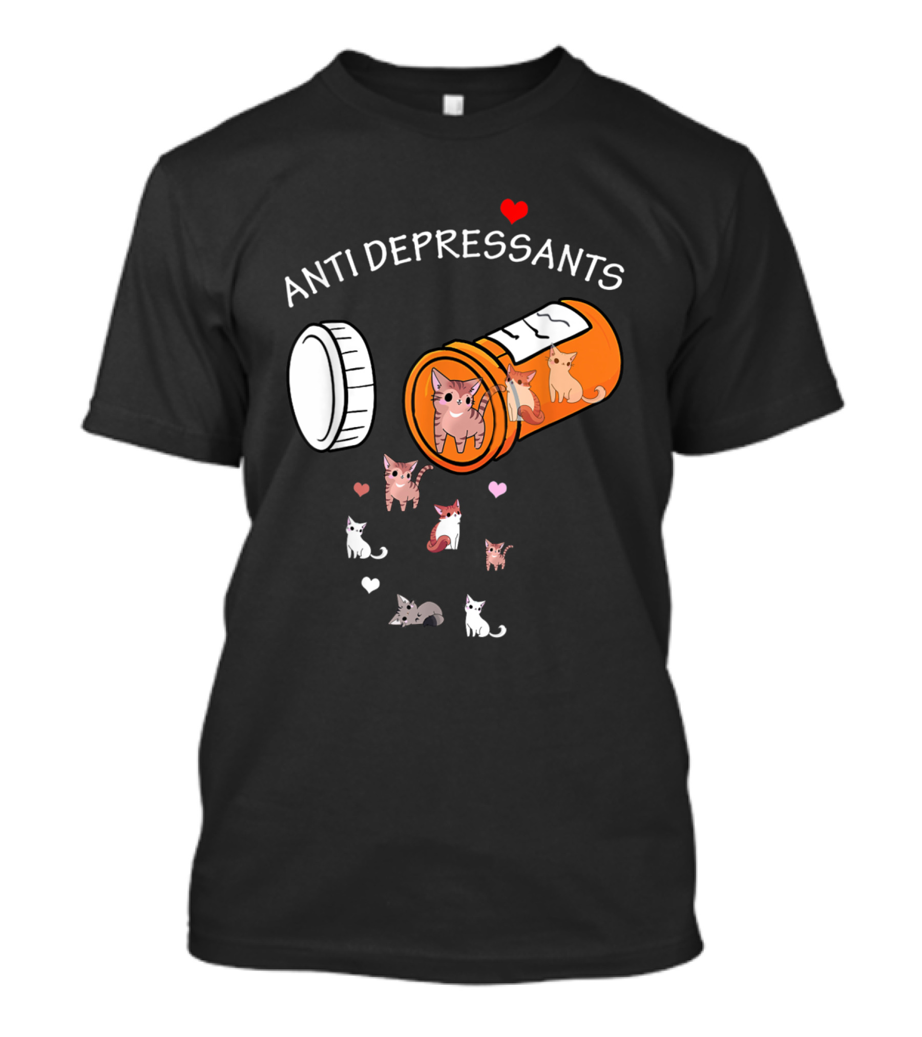 Antidepressants Cat Funny Cat Kit Prescription Kitties T-Shirt