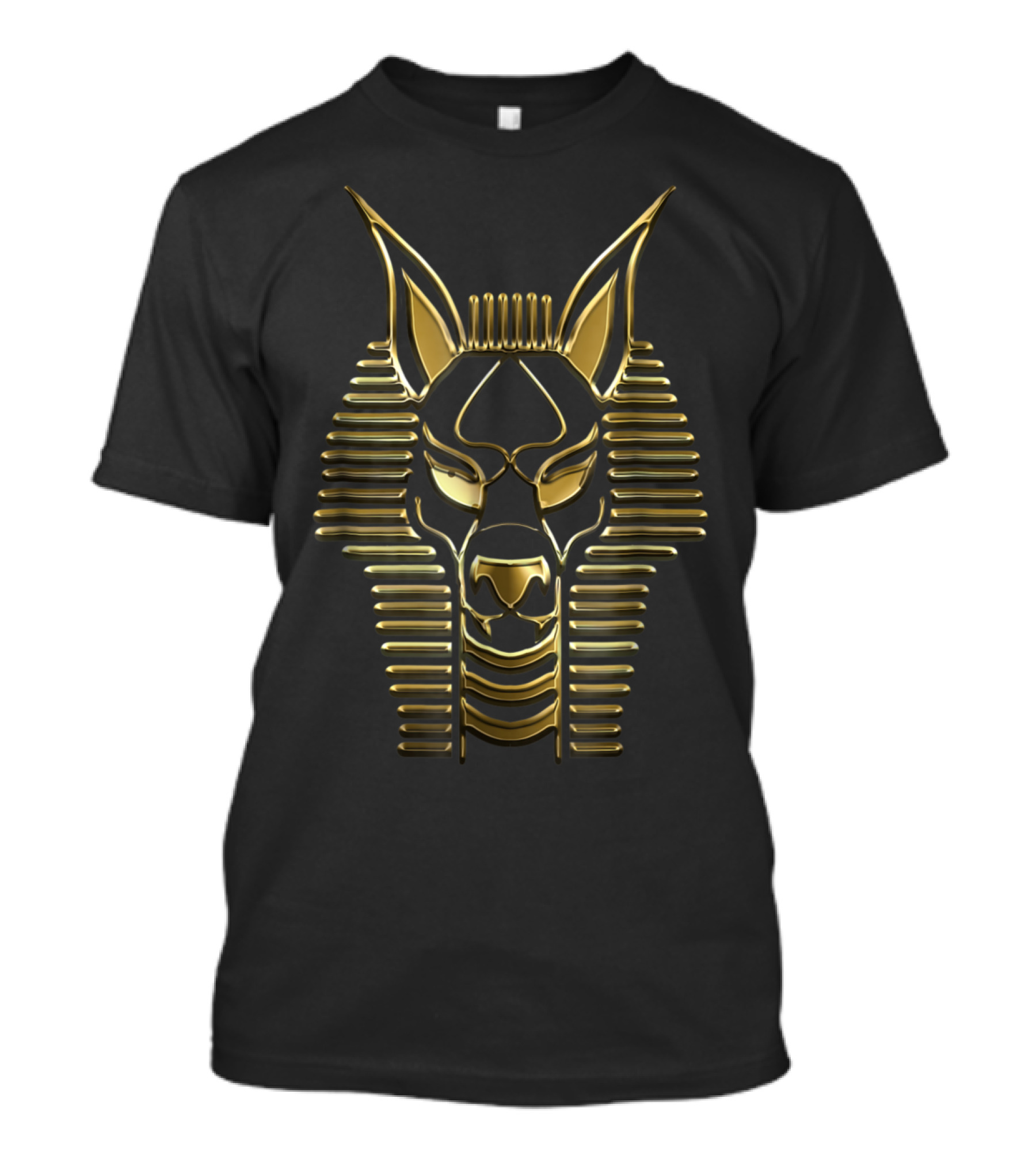Anubis Ancient Egyptian God Of The Afterlife Golden Pharaoh Mask T-Shirt