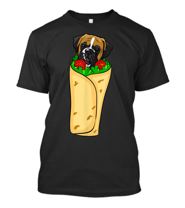 Boxer Dog In Burrito Costume For Mexican Cinco De Mayo T-Shirt