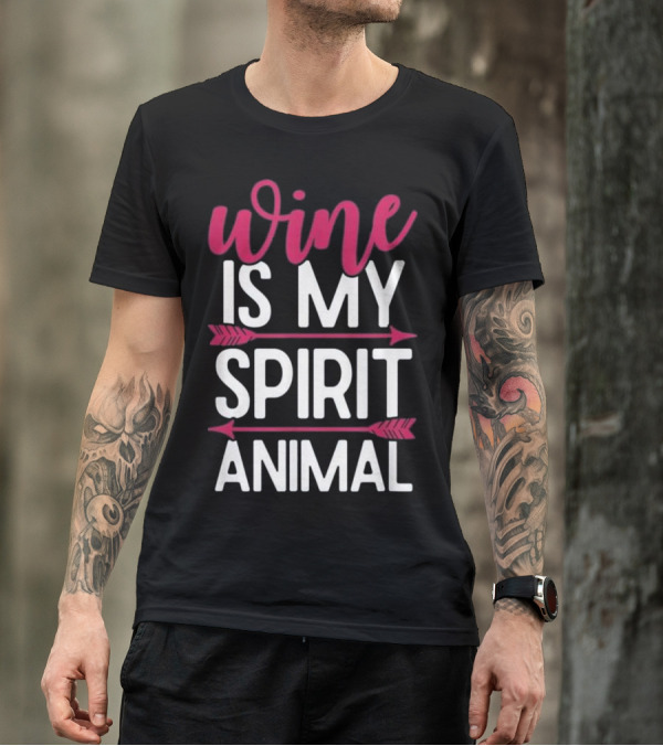 Wine Is My Spirit Animal Arrows T-Shirt