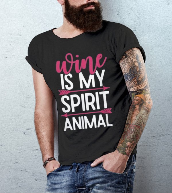 Wine Is My Spirit Animal Arrows T-Shirt