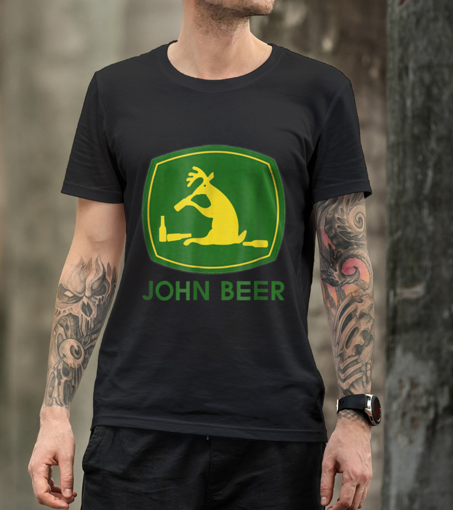 John Beer Deer Drinking T-Shirt