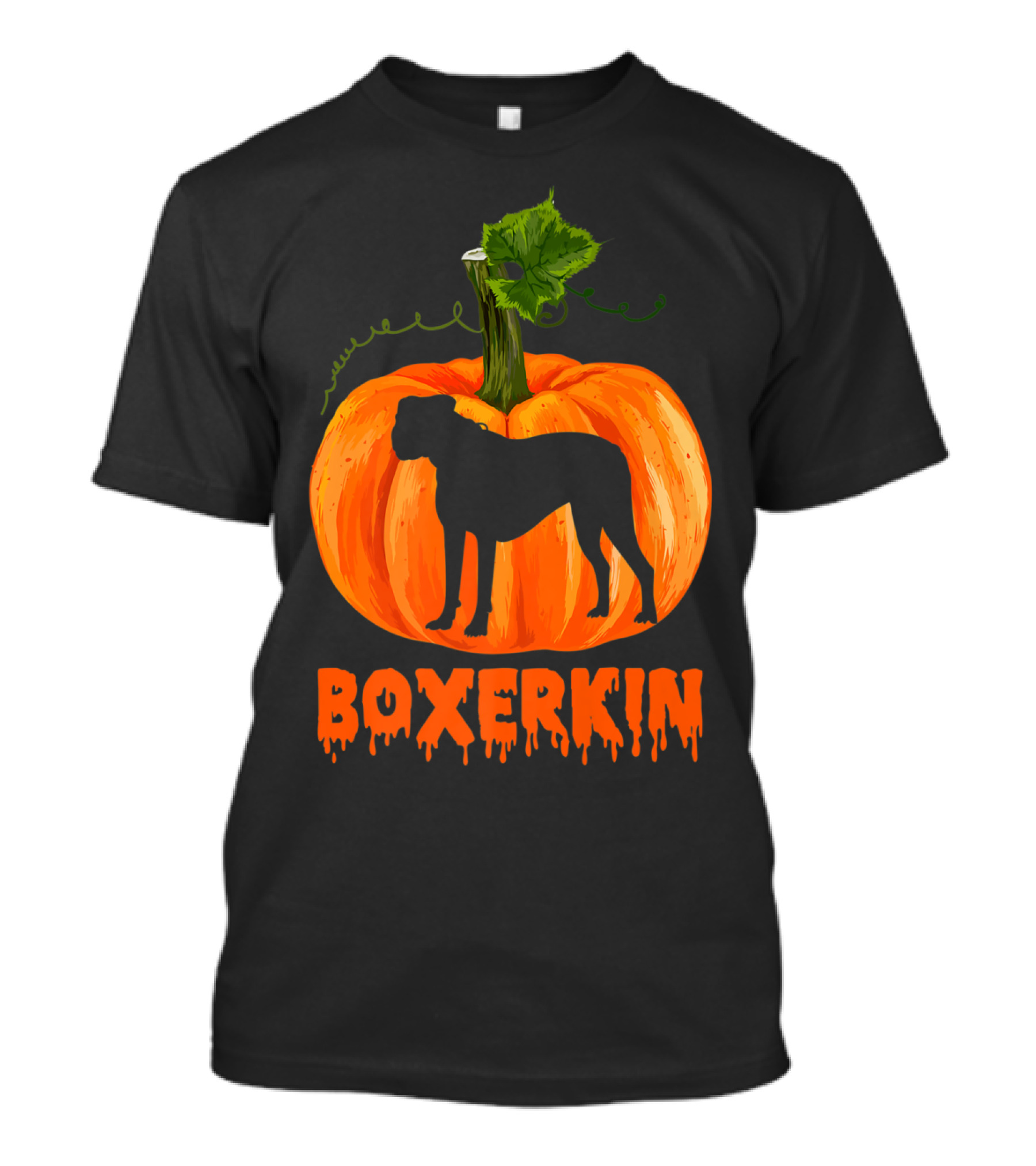 BOXERKIN Boxer Dog Pumpkin T-Shirt