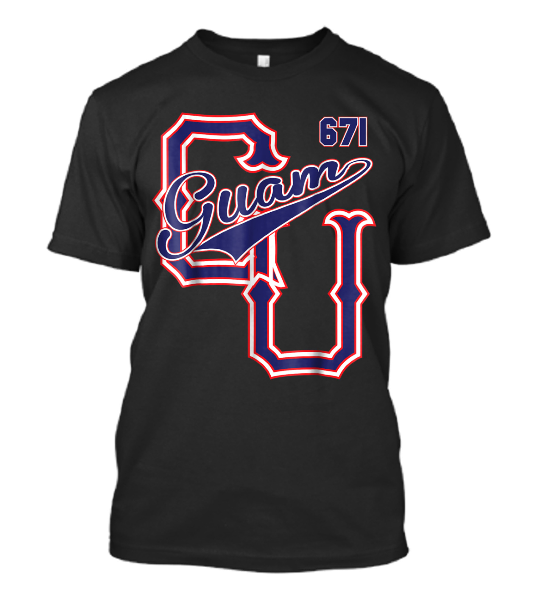 Guam 671 Chamorro Baseball Style Guama T-Shirt