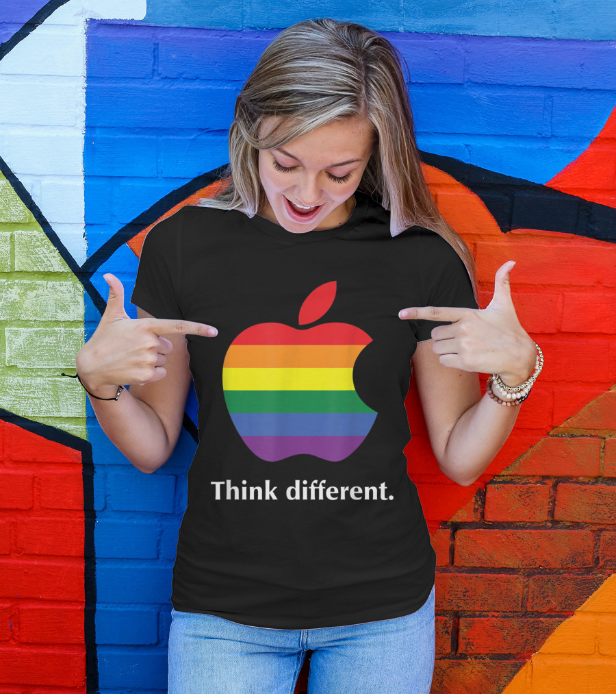 Apple Think Different Rainbow T-Shirt