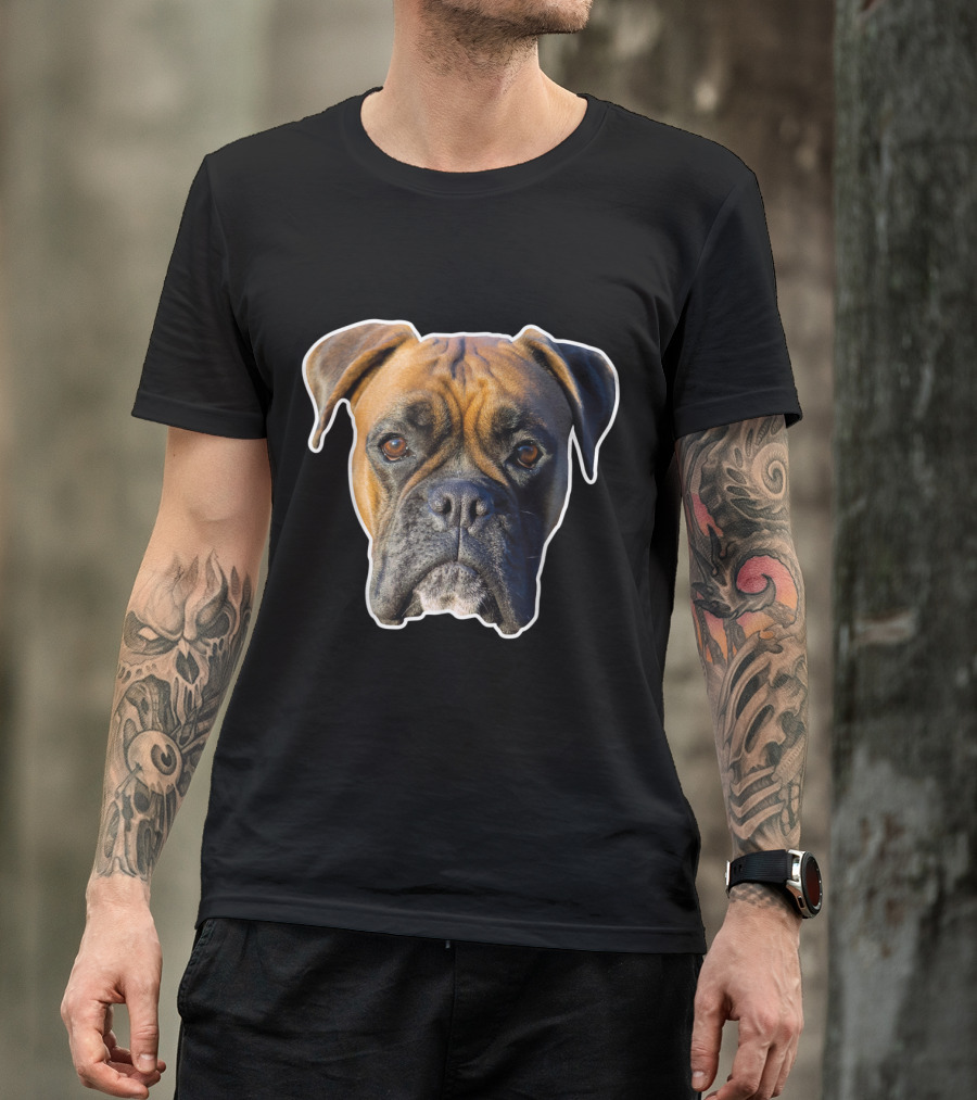 Boxer Face Funny Dog Lovers T-Shirt