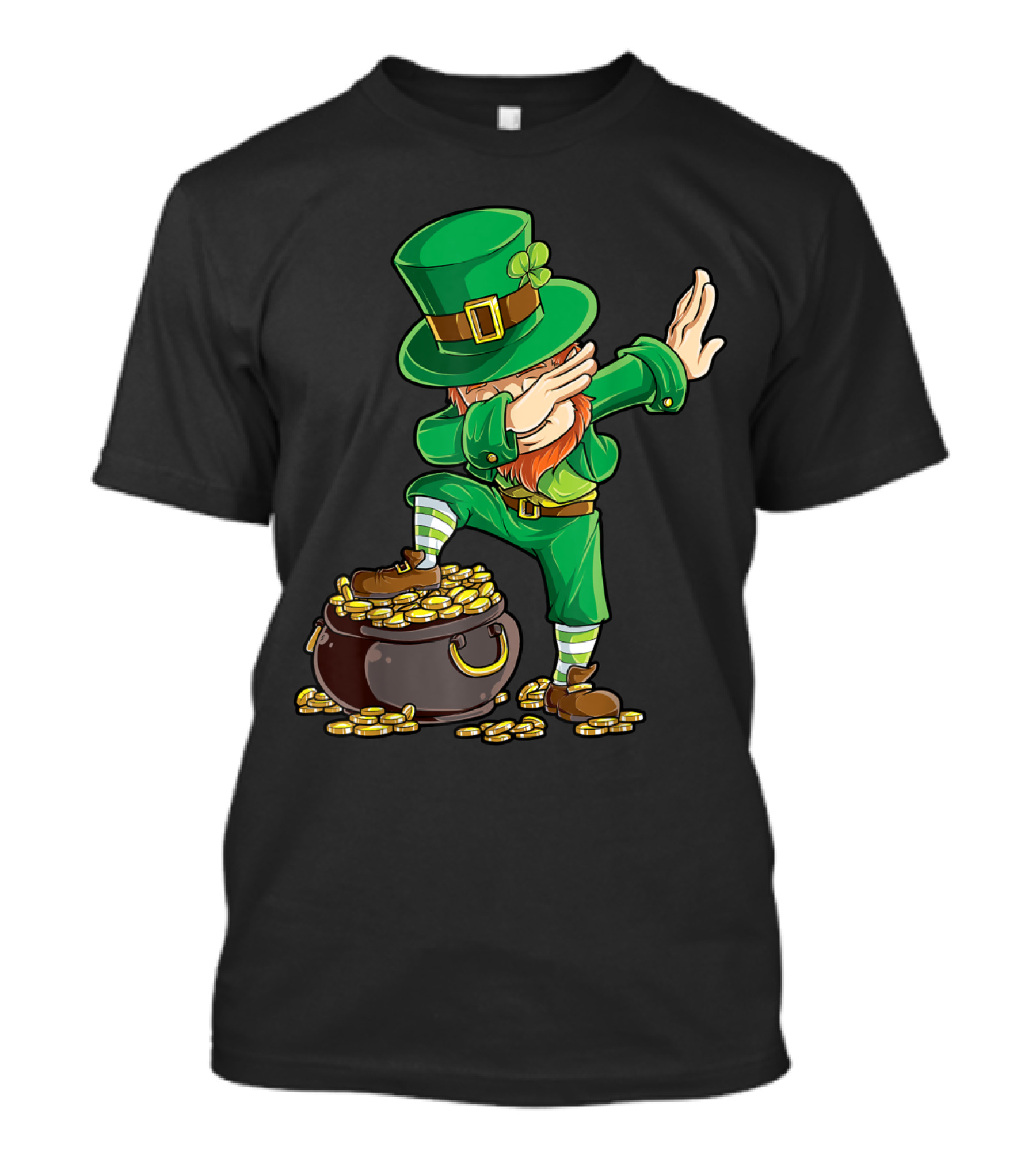 Leprechaun Dabbing On Pot Of Gold T-Shirt
