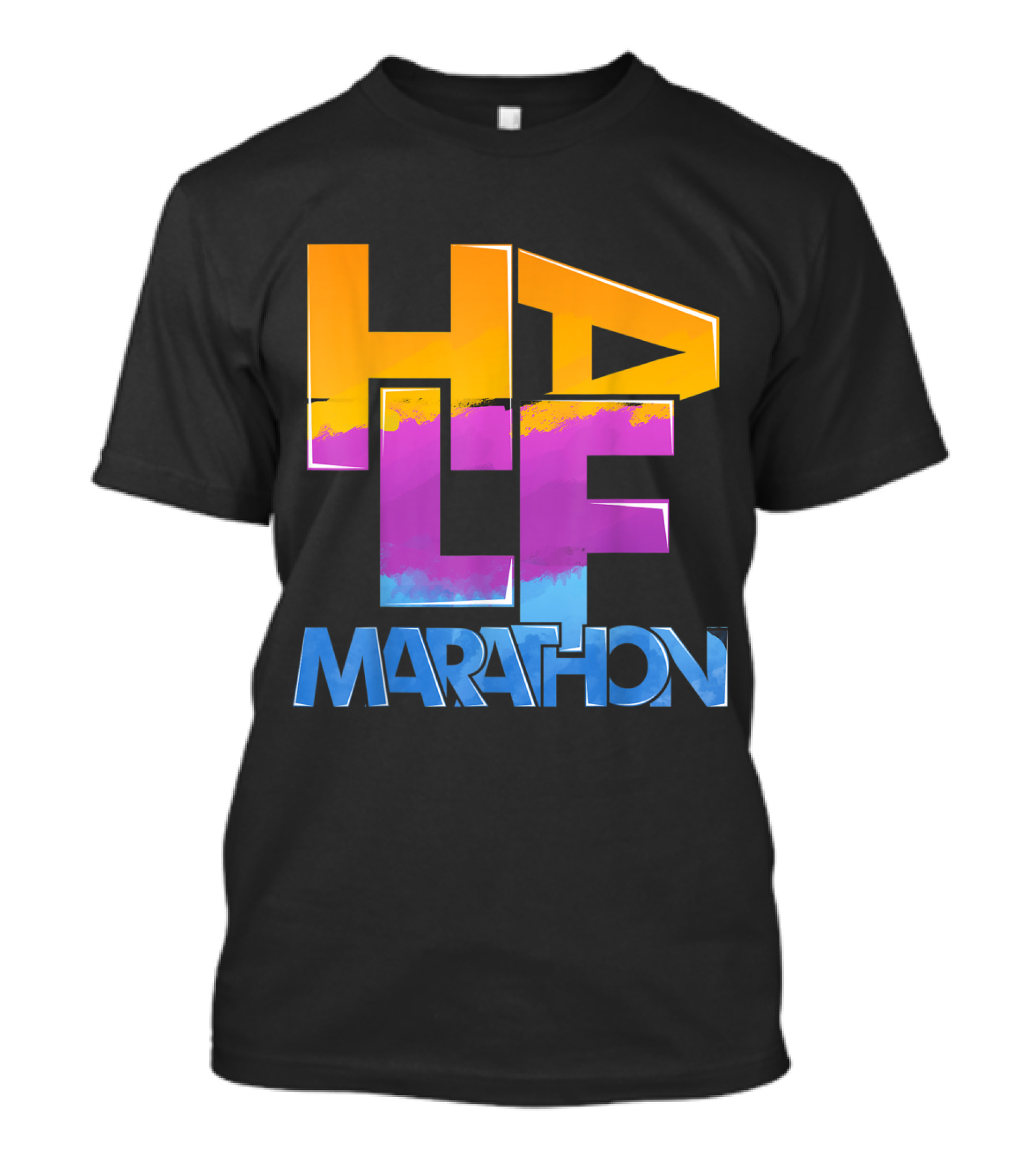 Half Marathon 13.1 Mile Race Bold Color Block Text T-Shirt