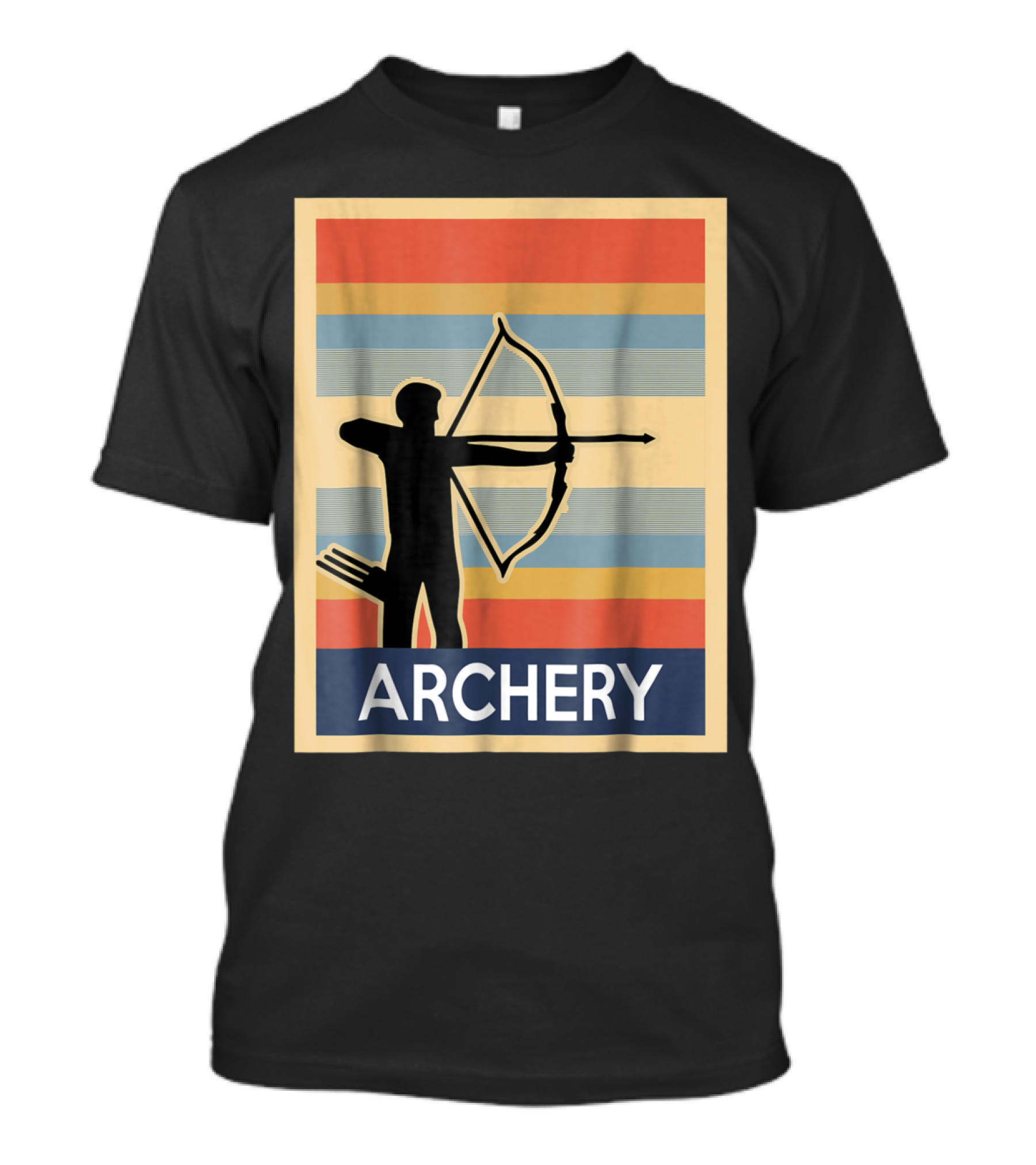 Archery Retro Silhouette In Vintage T-Shirt