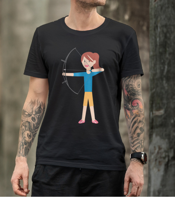 Youthful Archery Enthusiast In Action T-Shirt