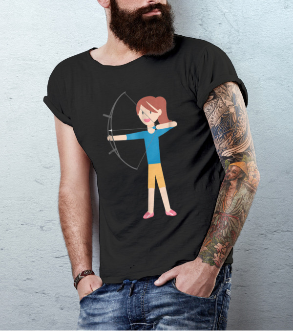 Youthful Archery Enthusiast In Action T-Shirt