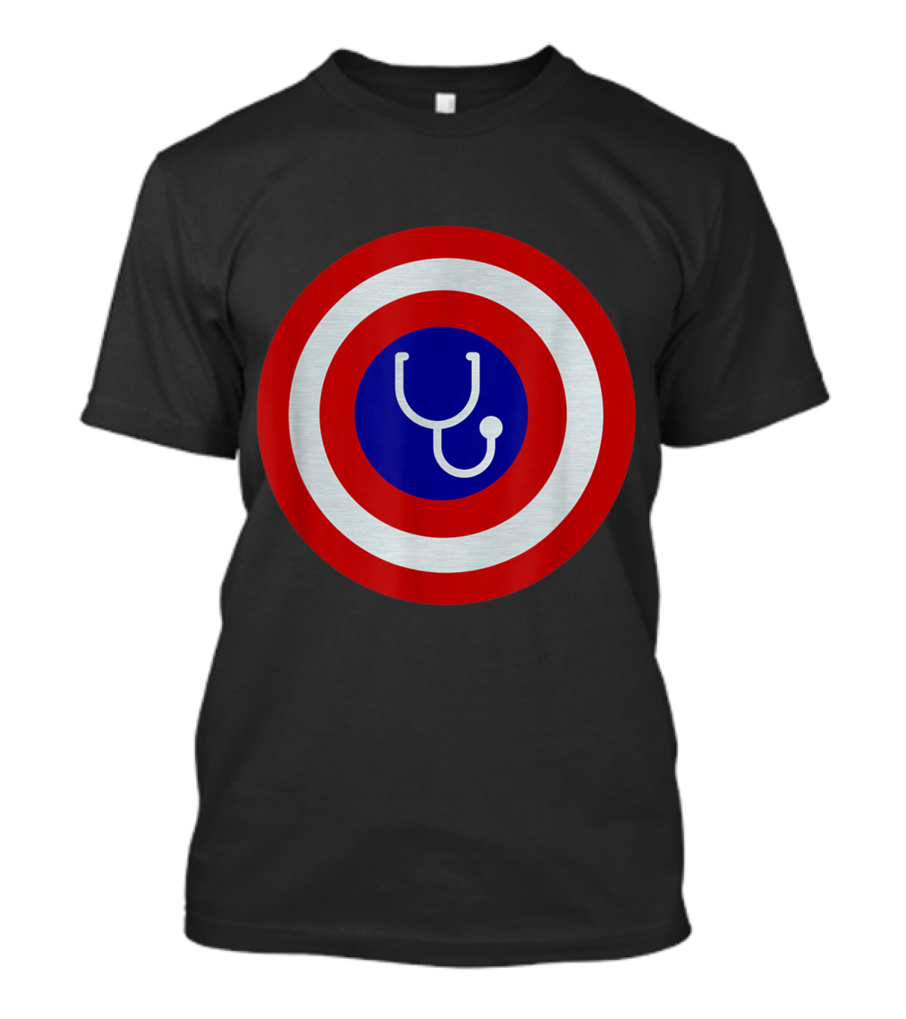 Super Funny Nurse Doctor Shield Stethoscope T-Shirt