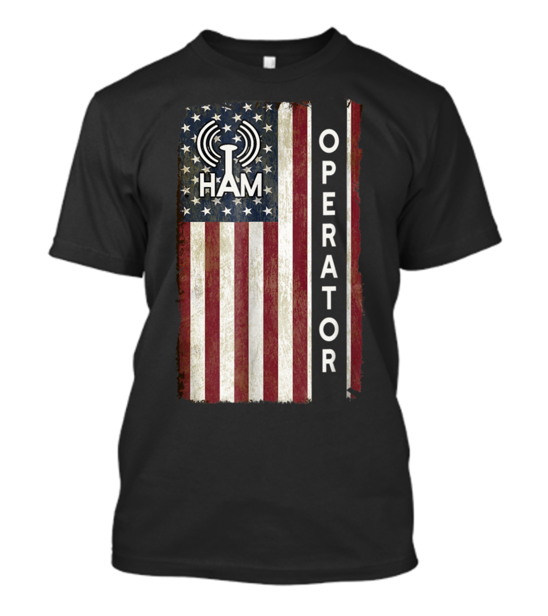 Ham Radio Operator American Flag 4th Of July T-Shirt
