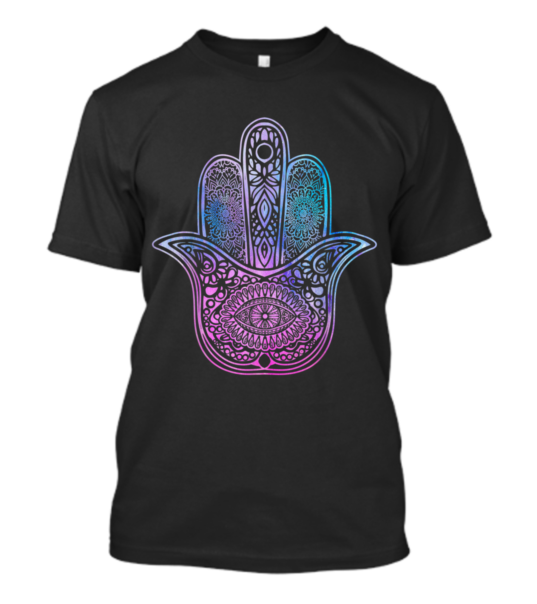 Hamsa Symbol Fatimas Hand Yoga Mandala T-Shirt