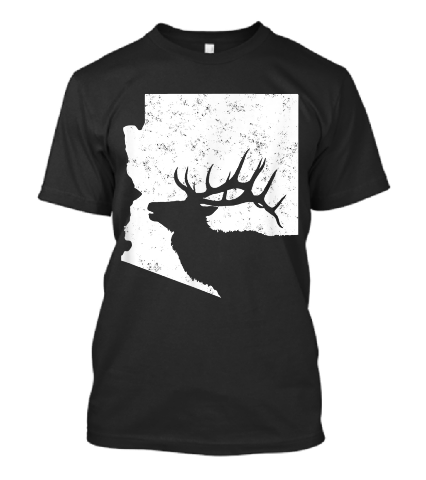 Arizona Bull Elk Silhouette Hunting Scene T-Shirt
