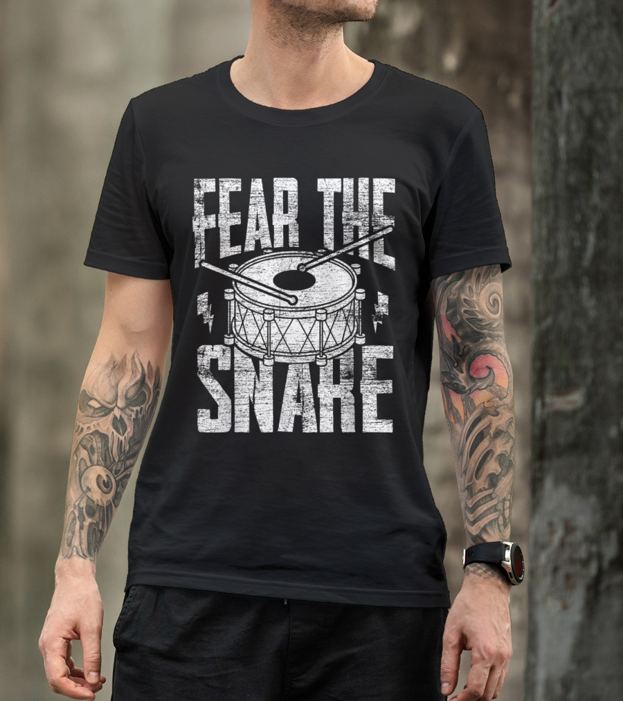 Fear The Snare Drums Lightning Sticks T-Shirt
