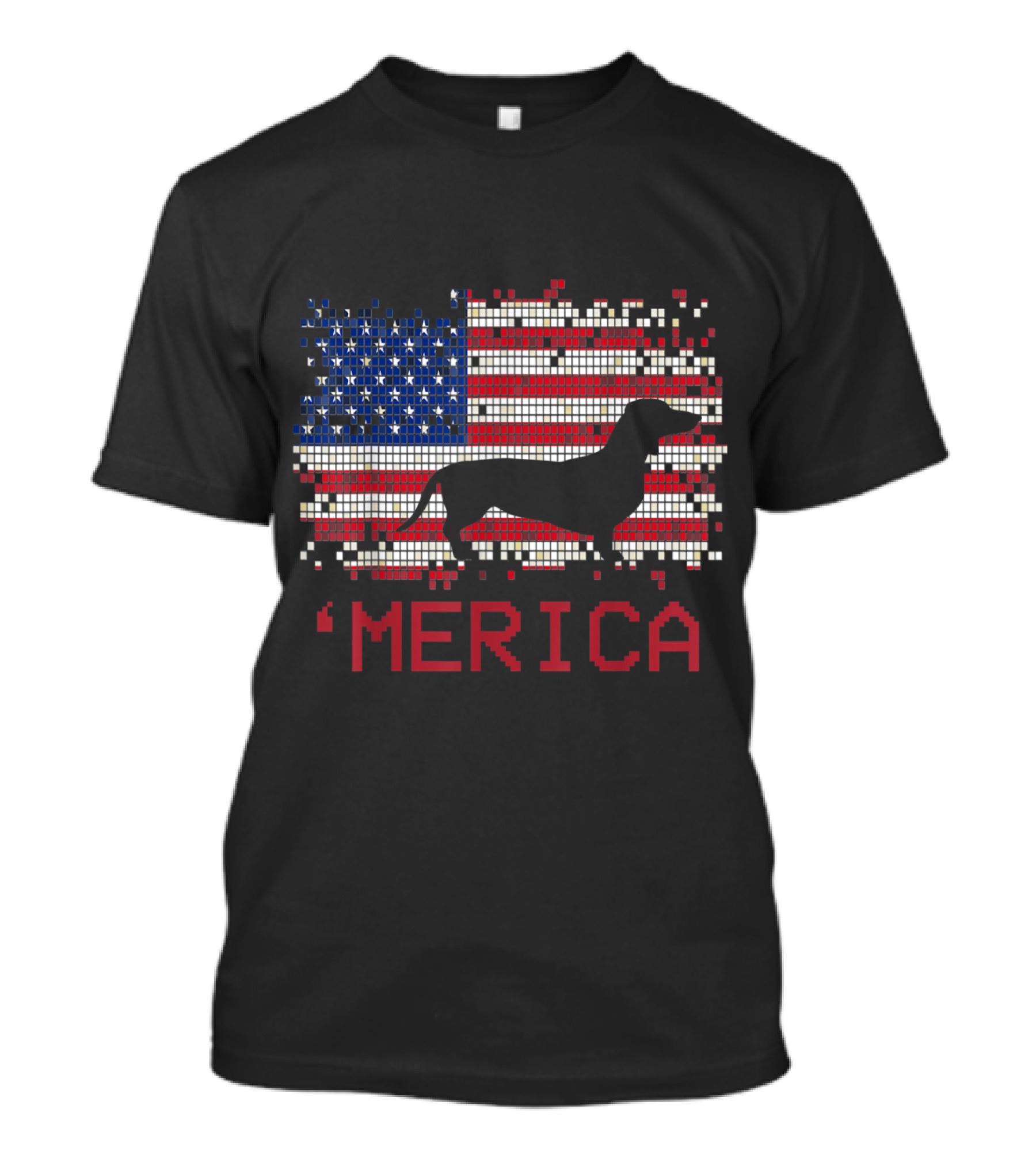 Dachshund 'Merica Patriot American Flag T-Shirt