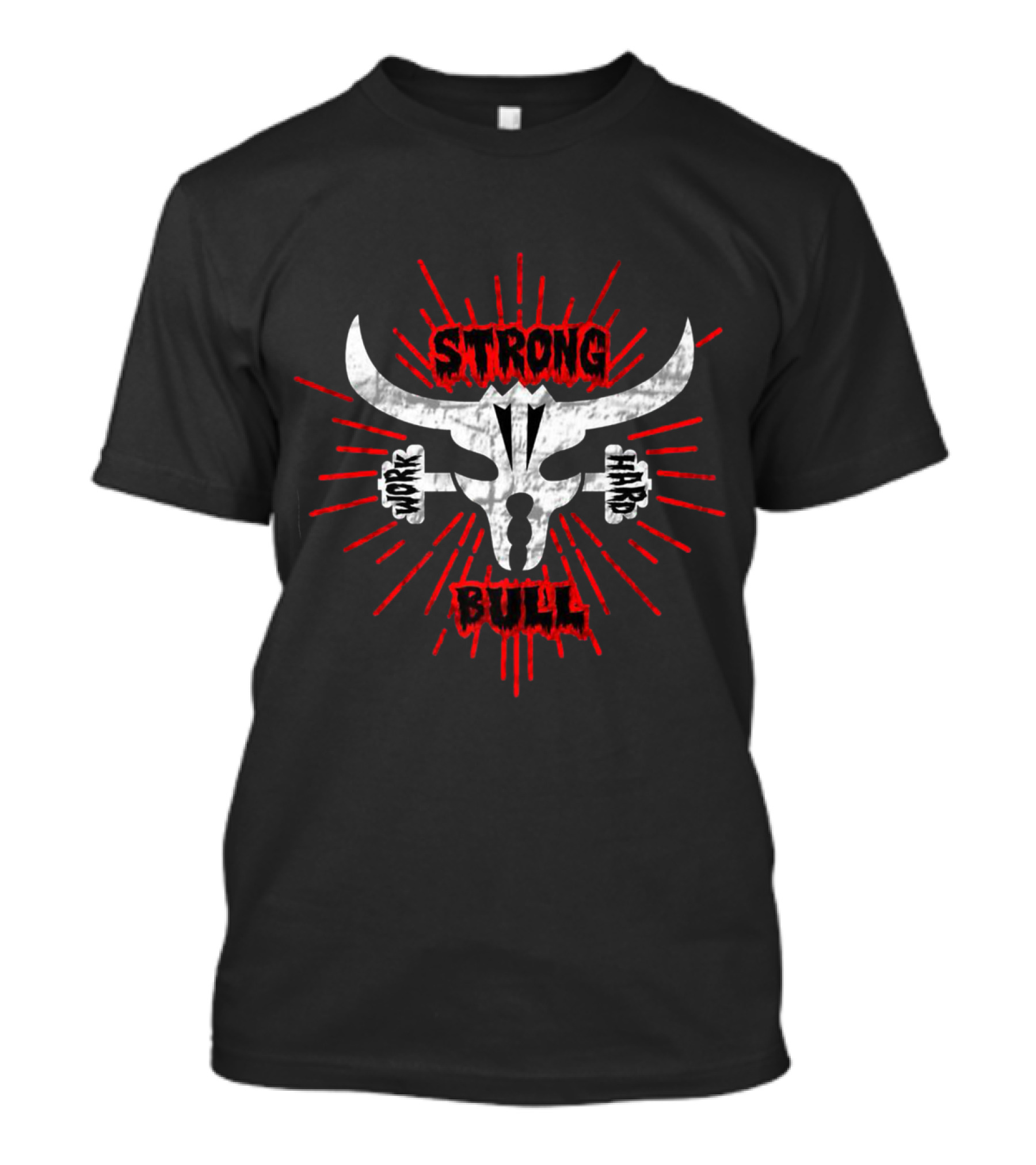 Strong Bull Work Hard Feel Ink Rush Los Ingobernables Lucha Libre T-Shirt