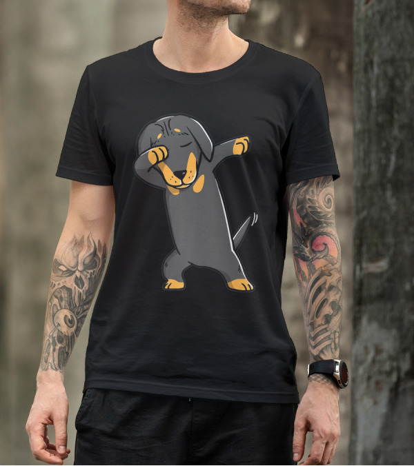 Dachshund Kids Funny Dachshund Dabbing Dog T-Shirt
