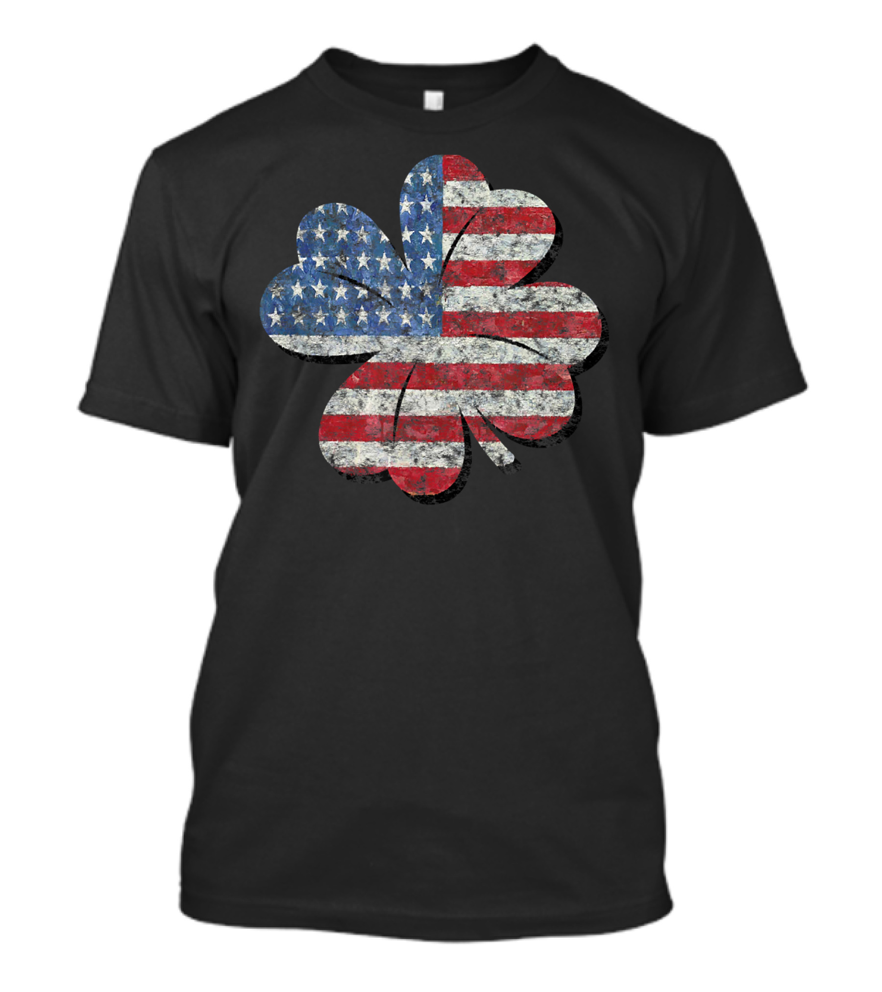 American Flag Shamrock St Patrick's Day T-Shirt