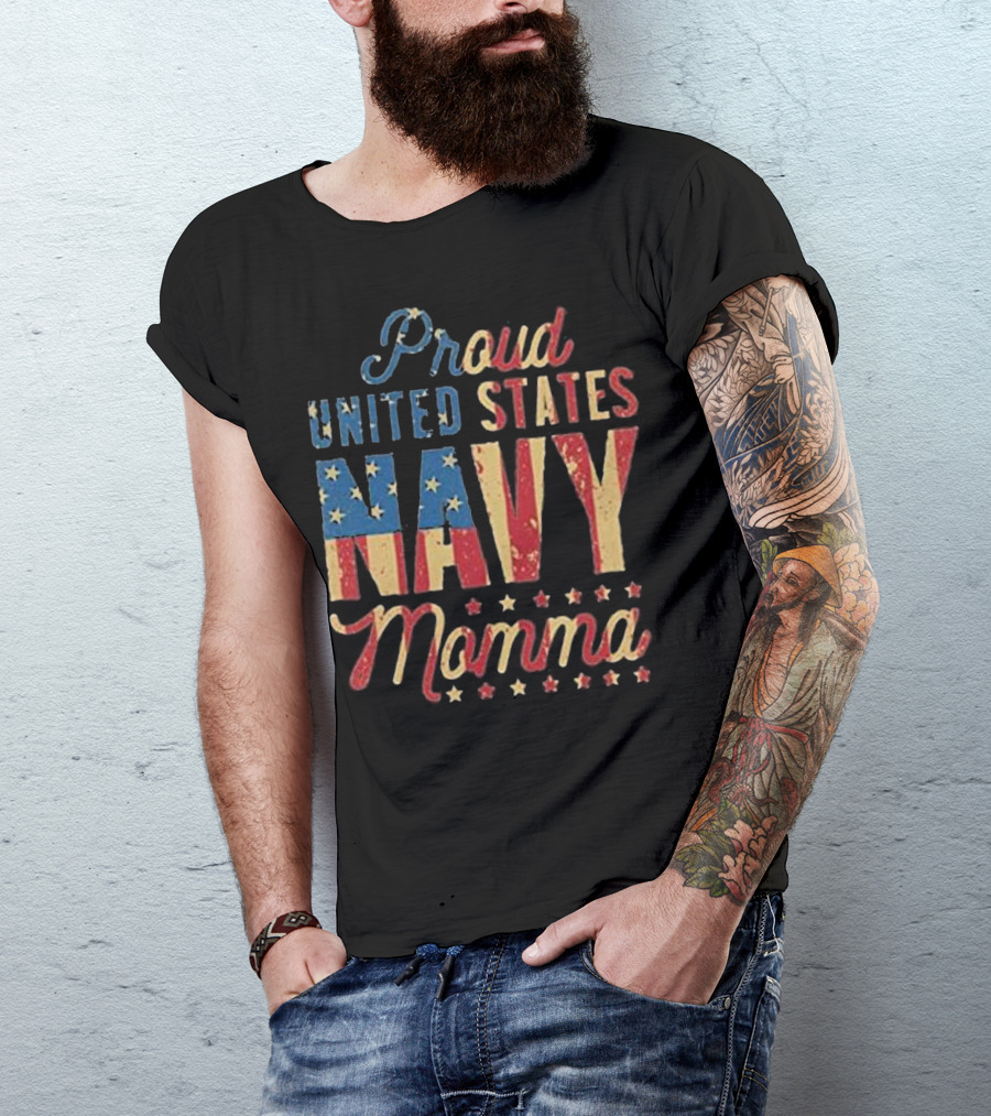 Proud United States Navy Momma T-Shirt