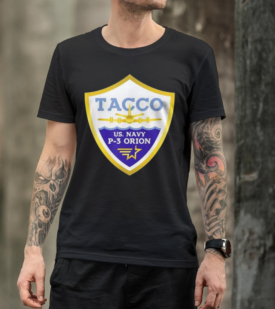 TACCO US Navy P-3 Orion Tactical Coordinator Shield Emblem T-Shirt