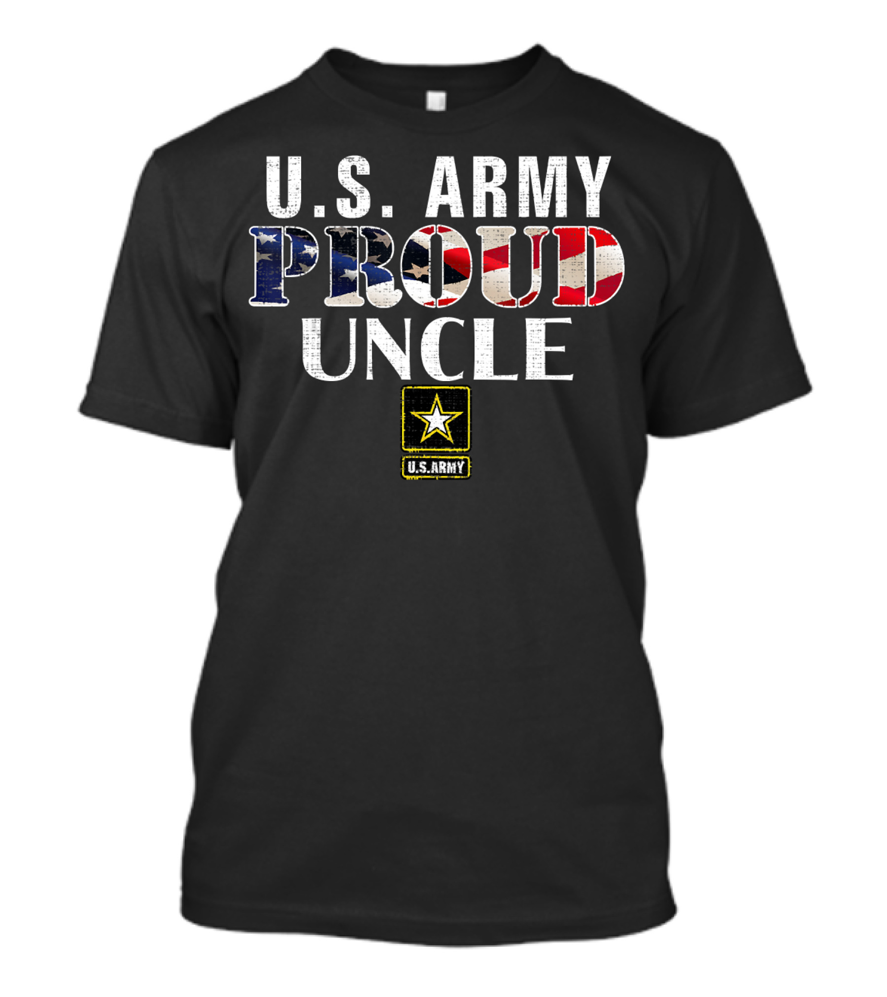 U.S. Army Proud Uncle American Flag U.S. Army T-Shirt