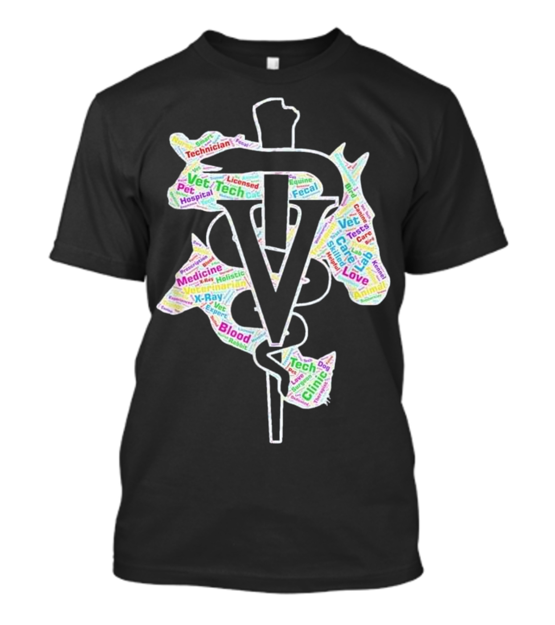 Vet Tech Animal Medicine Love Technician Hospital Clinic Care Licensed Pet Blood Equine Dog Cat X-Ray T-Shirt