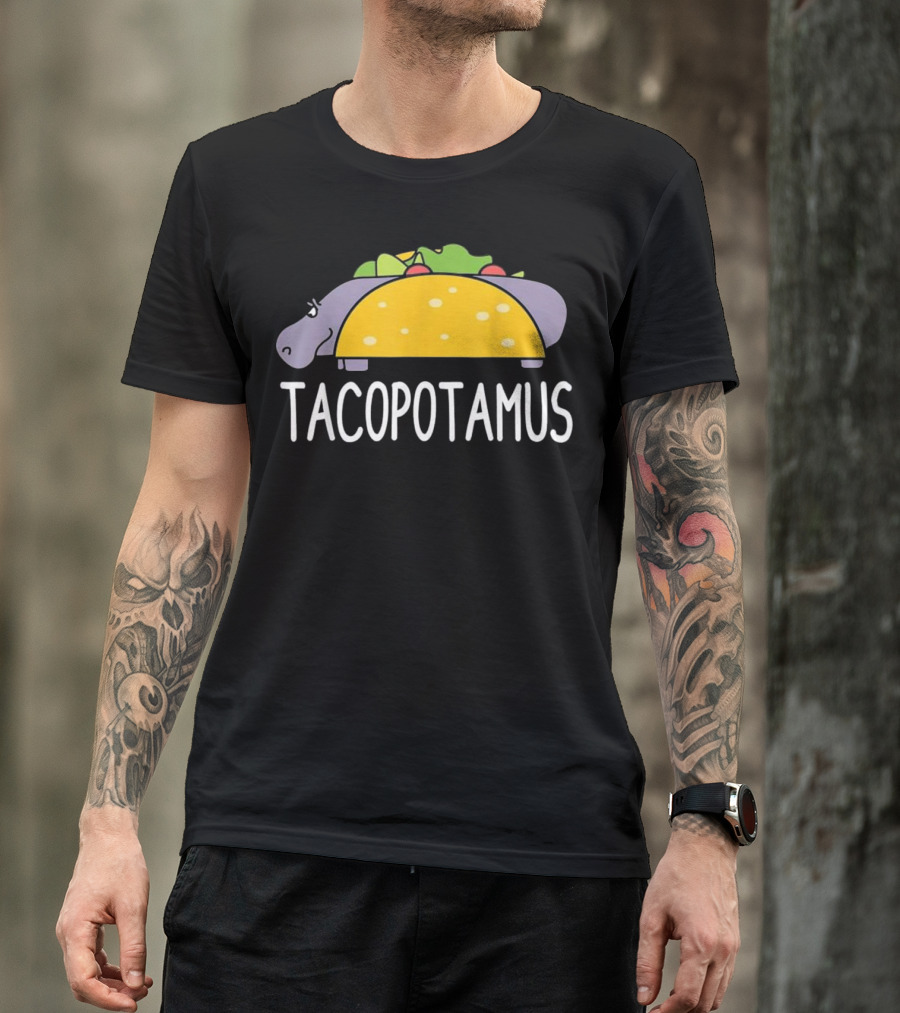Tacopotamus Hippopotamus Taco Food Hippo Cu T-Shirt