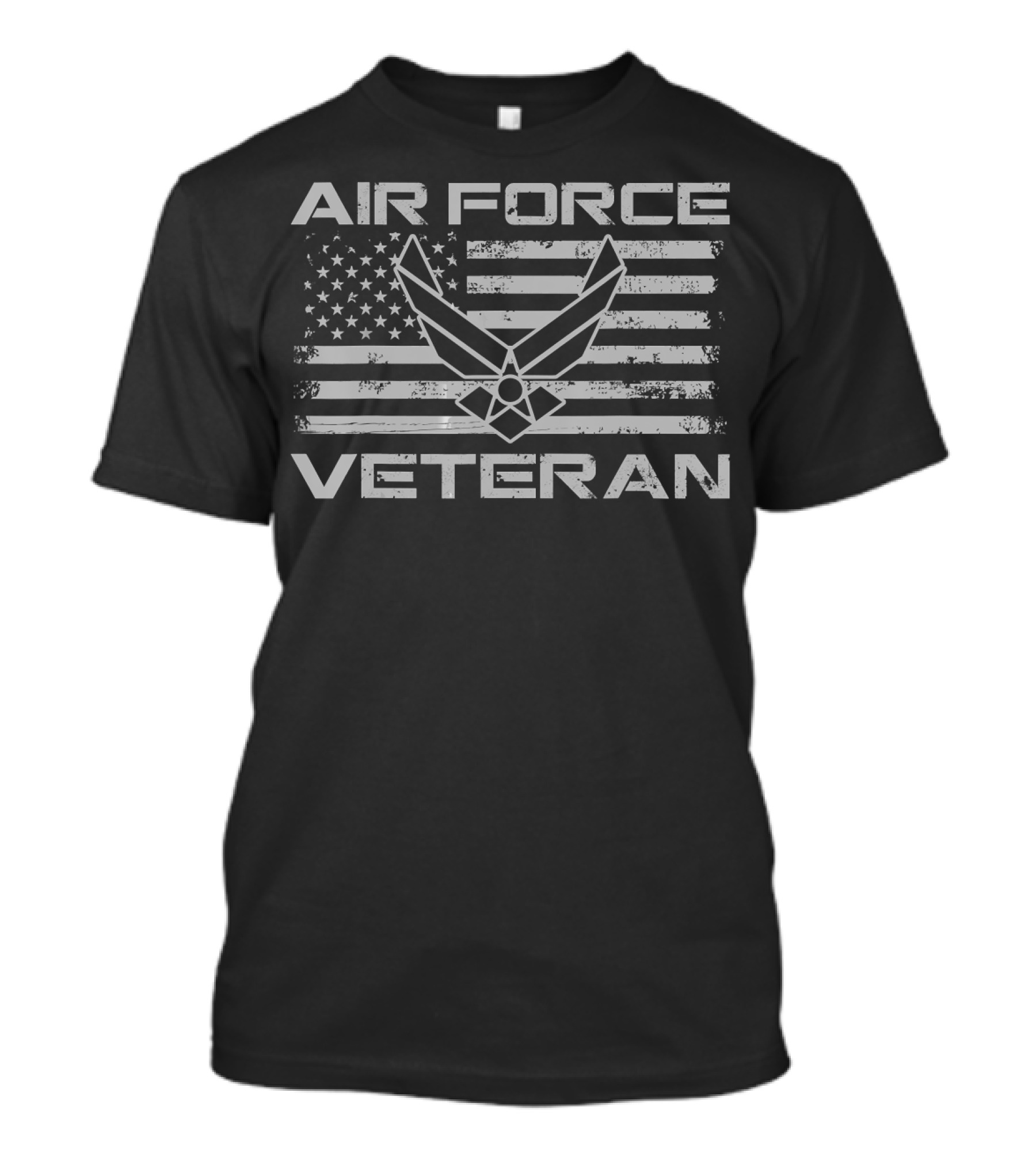 Air Force Veteran American Flag Emblem T-Shirt