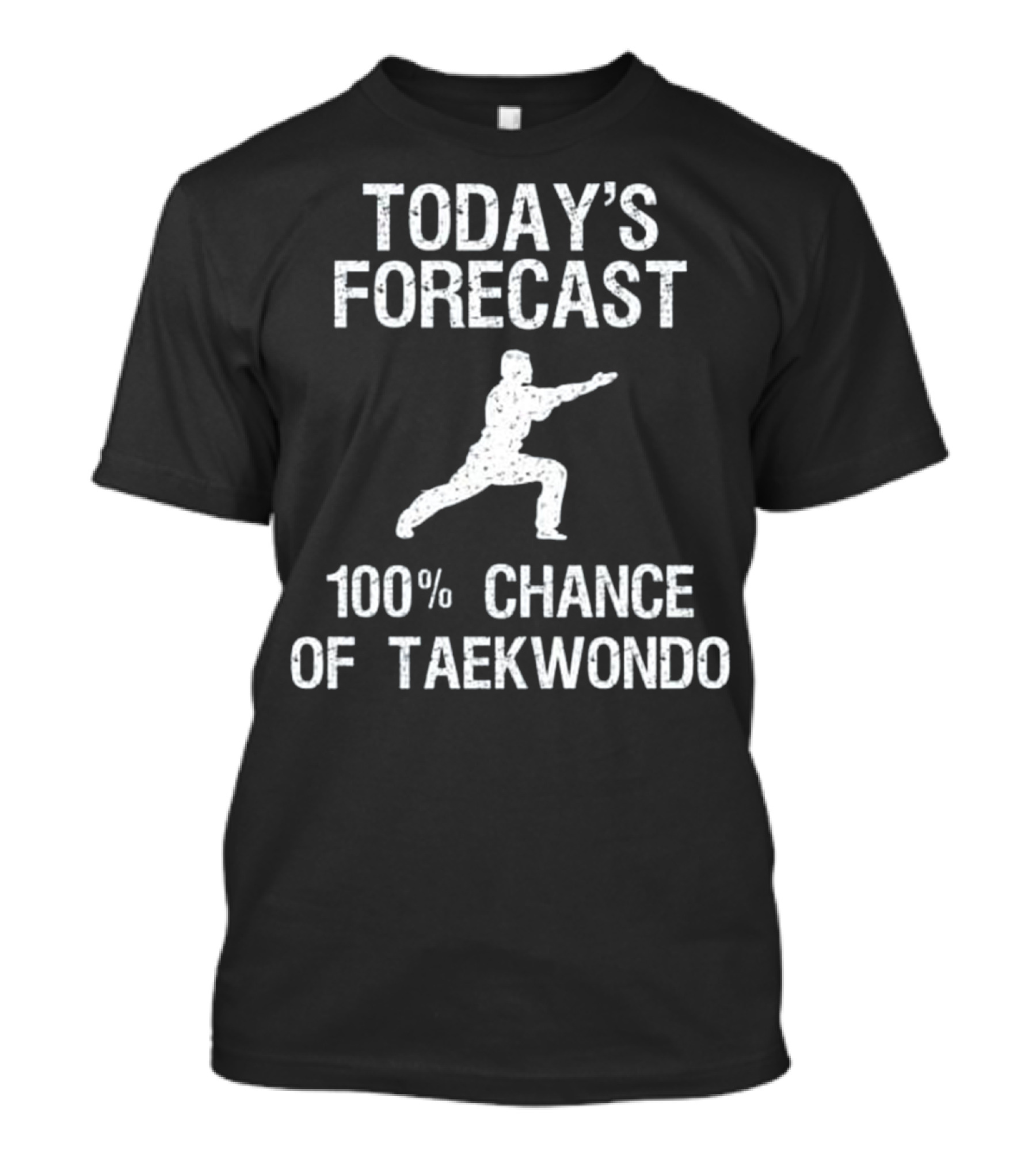 Today's Forecast 100% Chance Of Taekwondo Self-Defense Funny T-Shirt