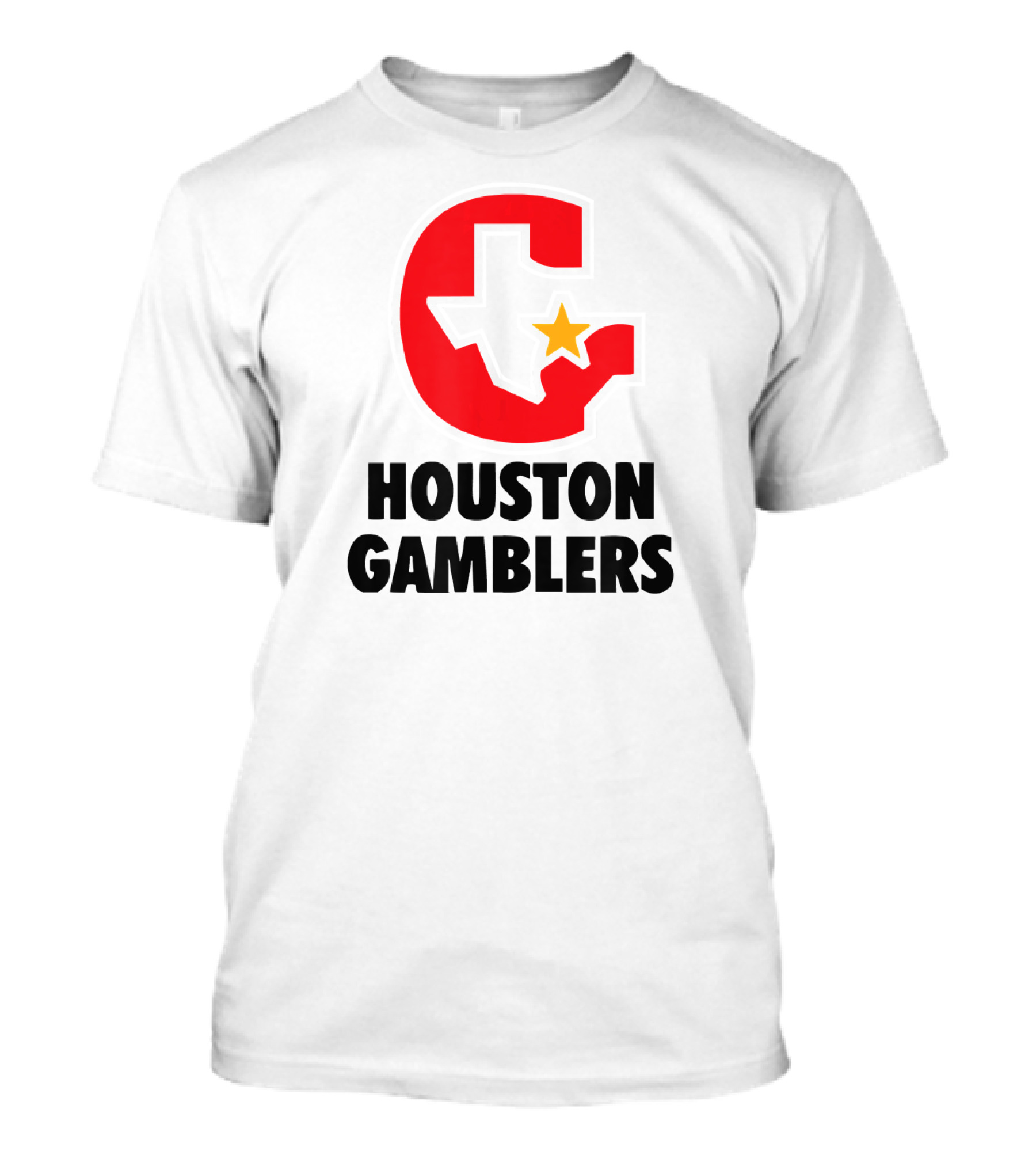 Houston Gamblers Classic Vintage Football Logo Texas Star T-Shirt