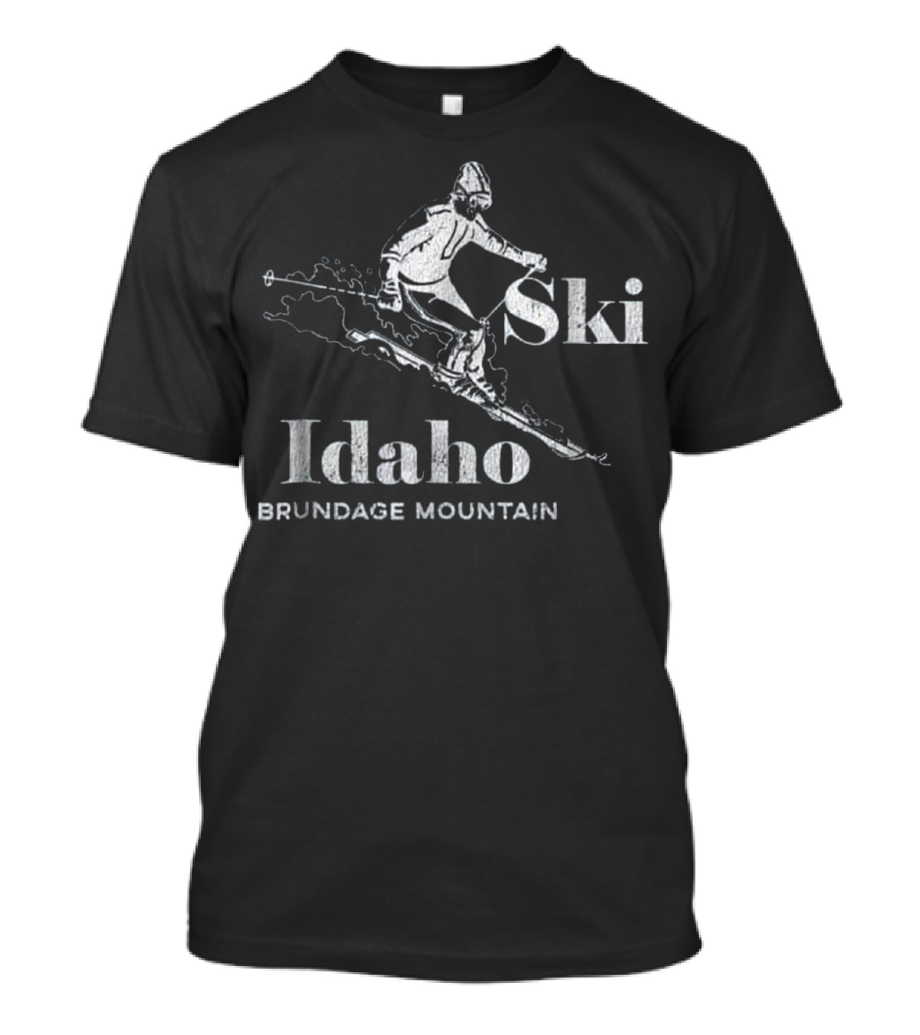 Ski Idaho Brundage Mountain Vintage Skiing Adventure T-Shirt