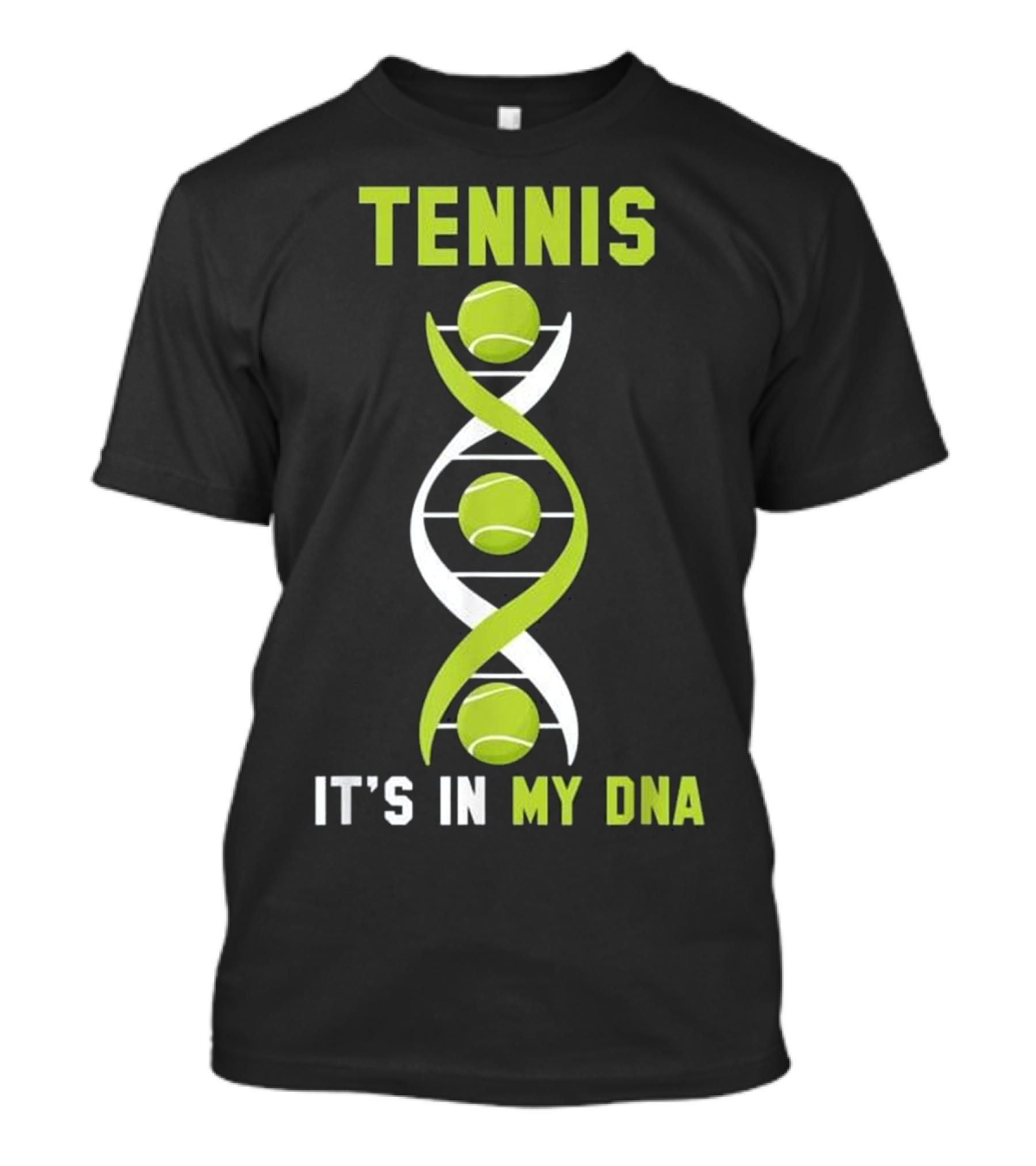 Tennis It's In My DNA Funny Finger Tennis Balls DNA Helix T-Shirt