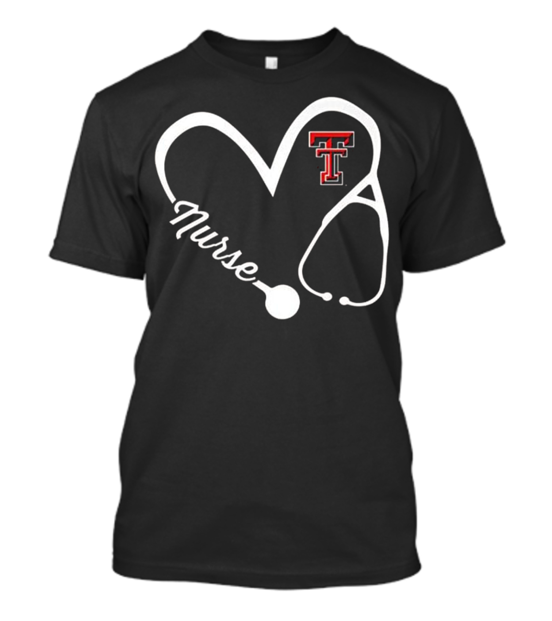 Texas Tech Red Raiders Heart Nurse Stethoscope T-Shirt
