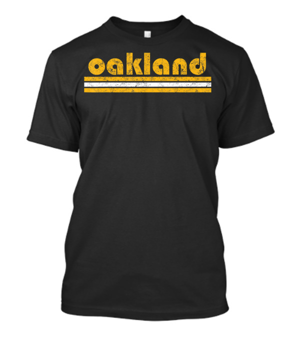 Oakland Vintage Baseball Retro Style Three Stripes T-Shirt